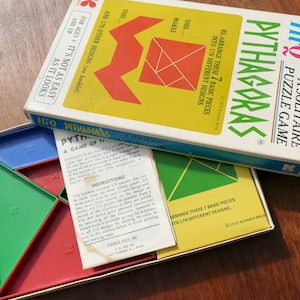 Vintage Hi-Q Pythagoras Brain Teaser Problem Solving Puzzle Game Original Box
