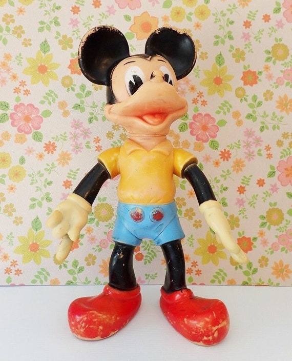 1960's Walt Disney Mickey Mouse Ledraplastic Type Rubber 1960's Walt Disney Mickey Mouse Ledraplastic Type Rubber