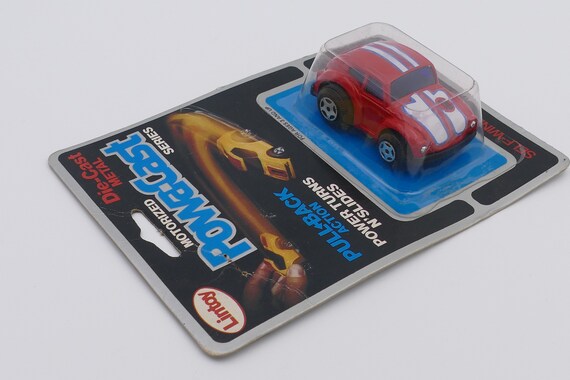 Vintage Lintoy Die-cast Metal Motorized Powa-cast Series Pull Back