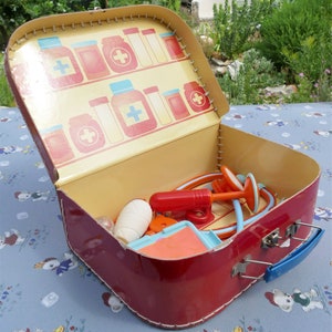Reserved for Noemi - Vintage Doctor&#39;s Bag Playset Hospital Nurse First Aid Medical Pretend Play