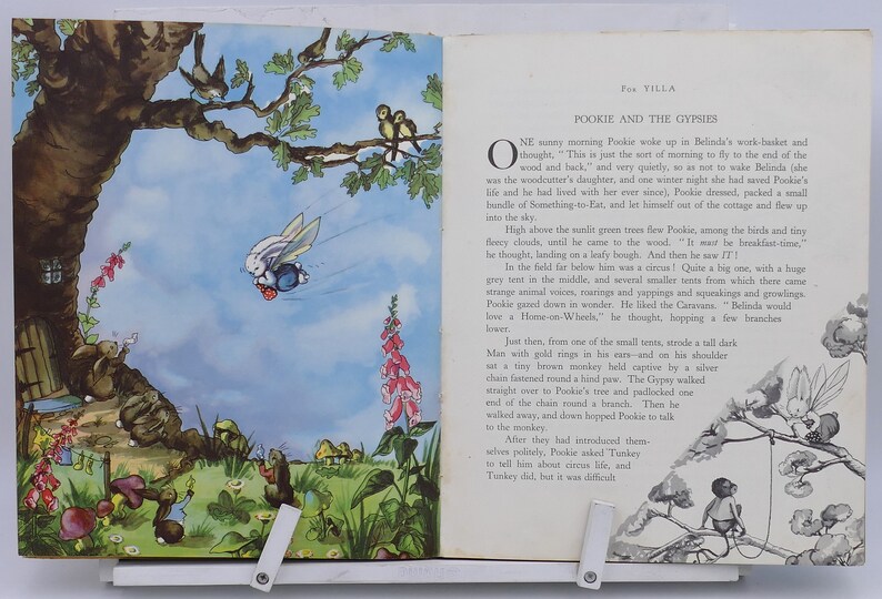Pookie The Rabbit Vintage Pookie and the Gypsies Children's Story Book Ivy Wallace 1957 ...