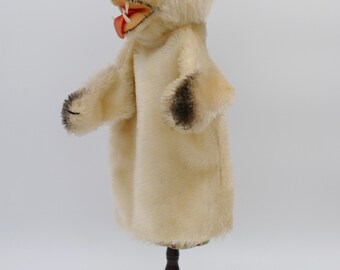 Marionnette à Main Vintage Steiff – Renard En Mohair 24 Cm – Années 1950/60