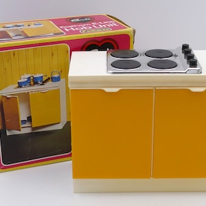 1970&#39;s Pedigree Sindy Eastham E-Line Kitchen Hob Unit #44547 Fashion Doll Furniture Original Box