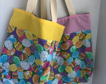 Handmade washable hand bag purse tote bag reversible
