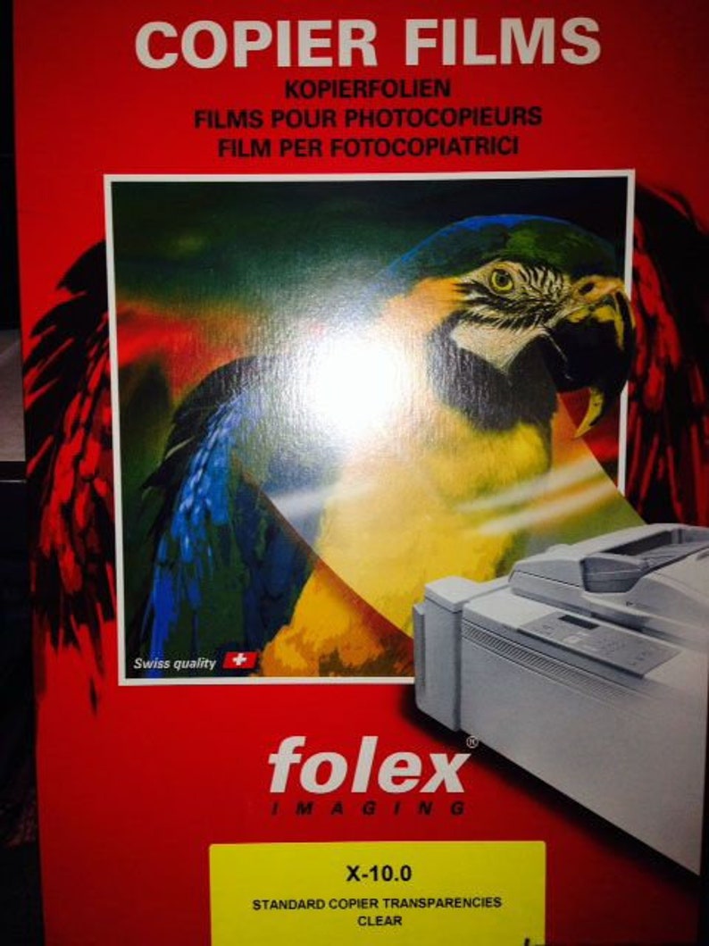 Folex Standard Laser Copier Transparency Film A4 X10.0 Etsy