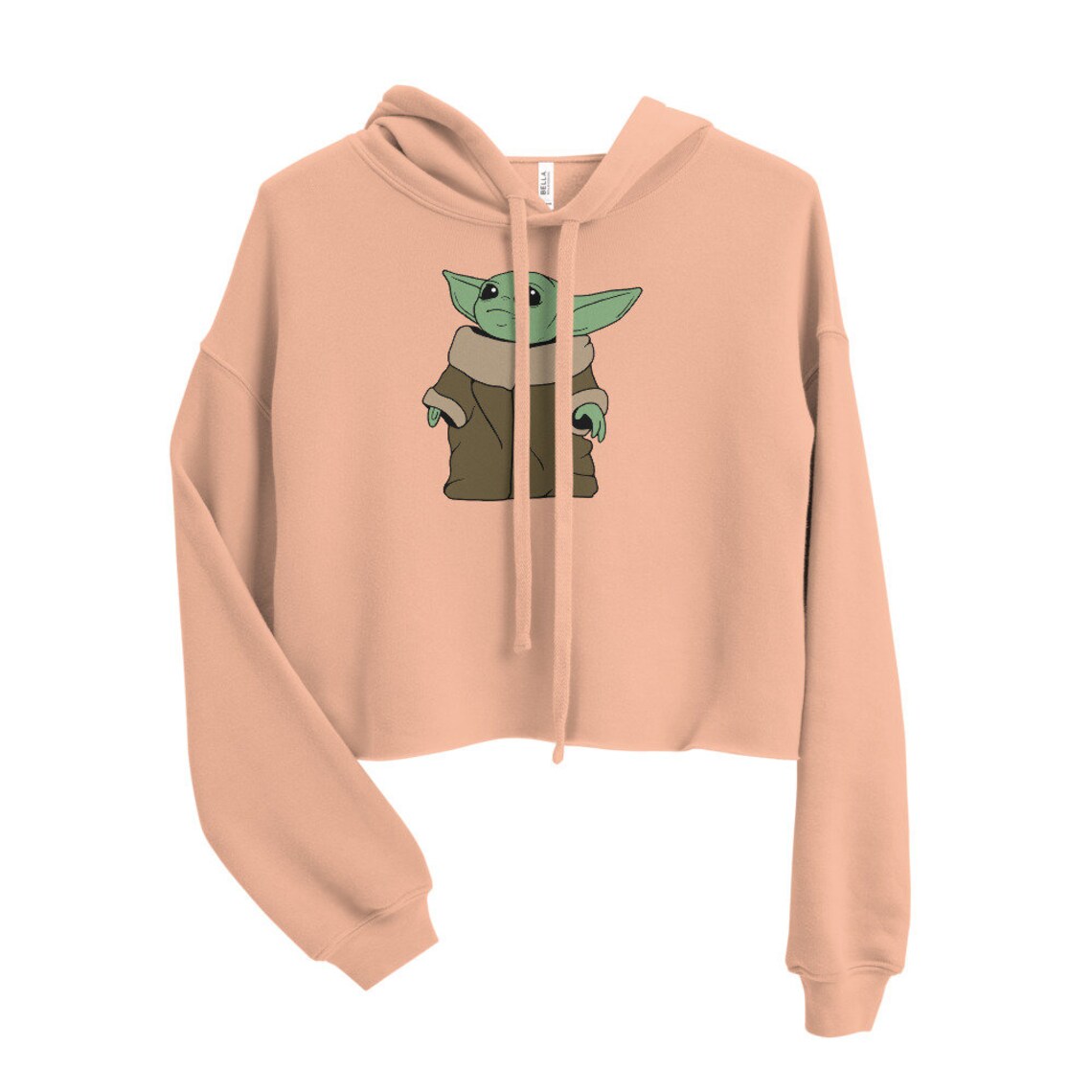 Vintage Funny Baby Yoda Crop Hoodie Etsy