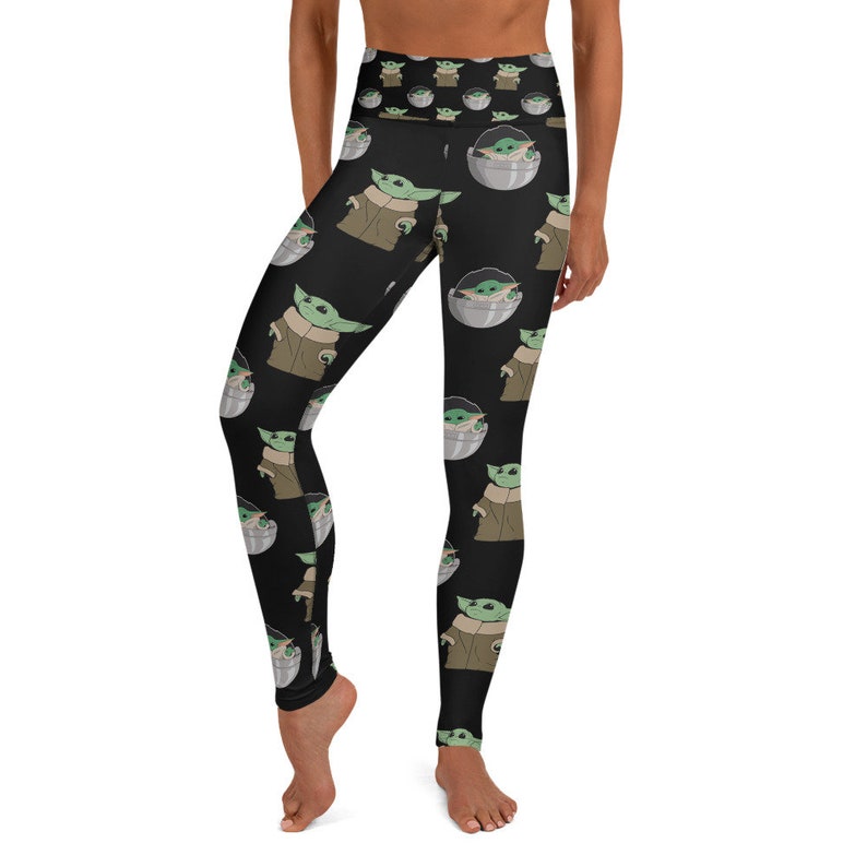 Vintage Funny Baby Yoda Yoga Leggings Etsy