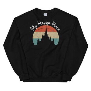 Retro sunset Disneyland Vintage Magic Castle My Happy Place Unisex Sweatshirt