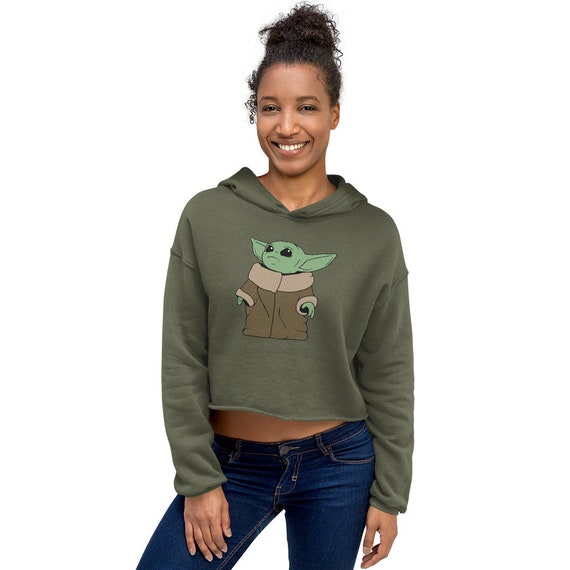 Baby yoda online cropped hoodie