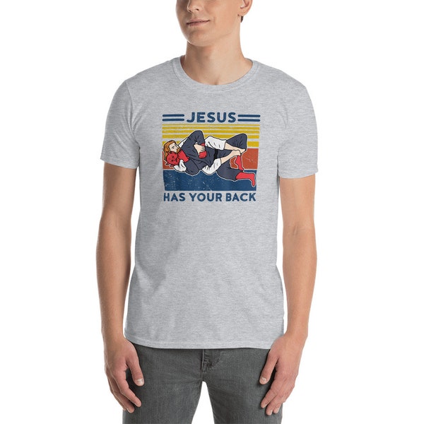 Brazilian Jiu Jitsu Shirt Jesus Shirt Jesus Has Your Back "Jesus Has Your Back" Short-Sleeve Unisex T-Shirt