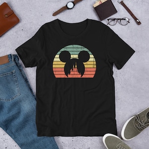 Vintage retro sunset Disneyland Mickey Mouse Magic Castle Unisex T-Shirt