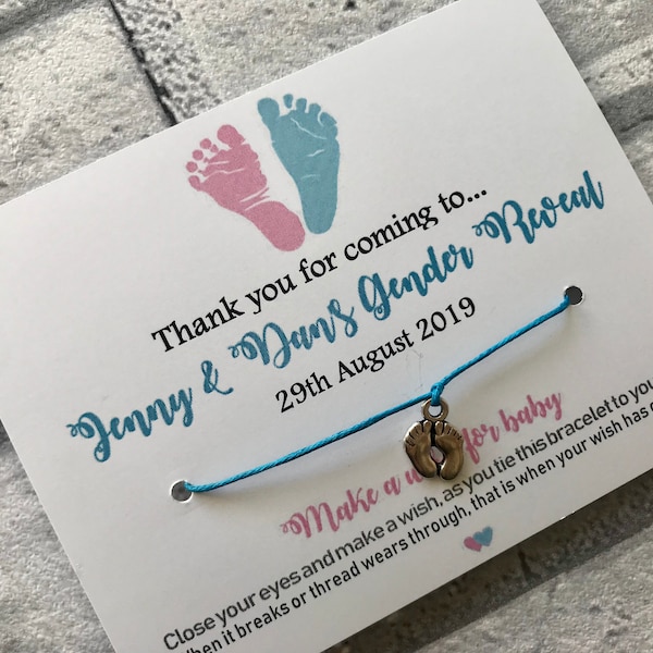 Bespoke Gender reveal Favours with Footprint Design - Party Favours Favor Bags Prizes Gifts