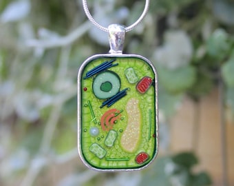 MINI Plant Cell Pendant Necklace  - Art Necklace, Biology Jewellery, Science Jewellery, Botanical, Plant, Handmade, Gift for Teacher