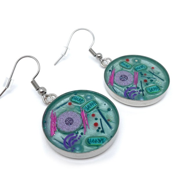 Animal Cell Earrings - Biology Earrings, Biology Jewellery, Science Jewellery, Science Gift, Handmade, Gift for Teacher, Microbiology