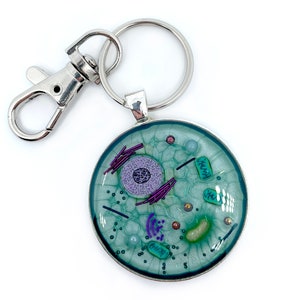 Animal Cell Keychain, Key Ring, Cell Biology, Biology Gift, Science Key Chain, Science Gift for Him, Handmade, Gift for Teacher, Scientist