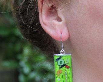 Plant Cell Earrings (Large) - Science Jewelry, Science Gift, STEM, Microbiology, Researcher Gift,  Plant Scientist, Botanist, Plant Lover
