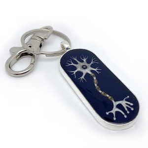 Neuron Key Chain - Key Ring - Art Necklace, Biology Jewellery, Science, Science Gift, Handmade, Teacher gift, neuroscientist, neurone