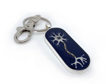 Neuron Key Chain - Key Ring - Art Necklace, Biology Jewellery, Science, Science Gift, Handmade, Teacher gift, neuroscientist, neurone