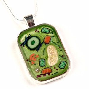 MINI Plant Cell Pendant Necklace  - Art Necklace, Biology Jewellery, Science Jewellery, Botanical, Plant, Handmade, Gift for Teacher