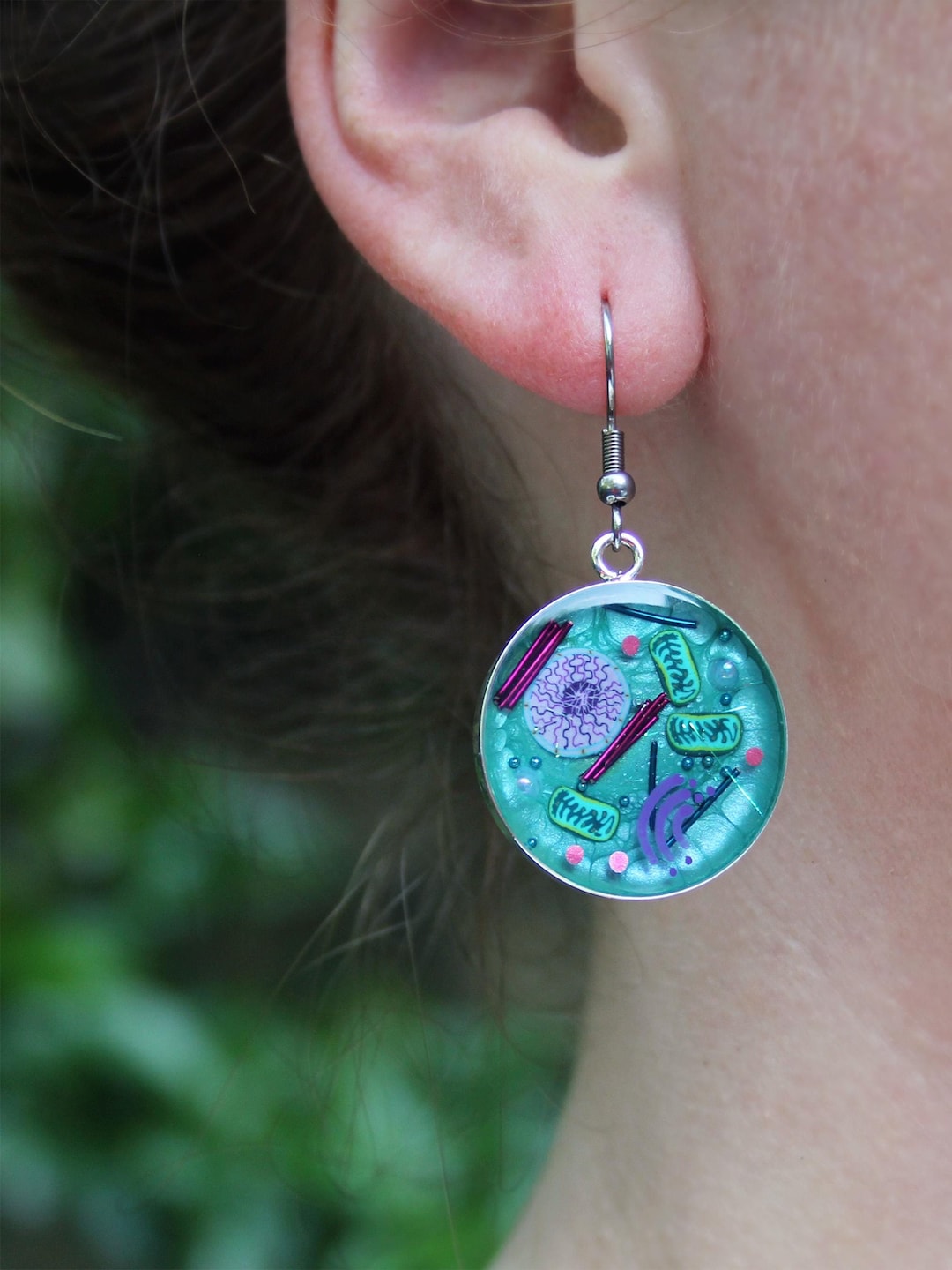 Animal Cell Earrings - Biology Earrings, Biology Jewellery, Science ...