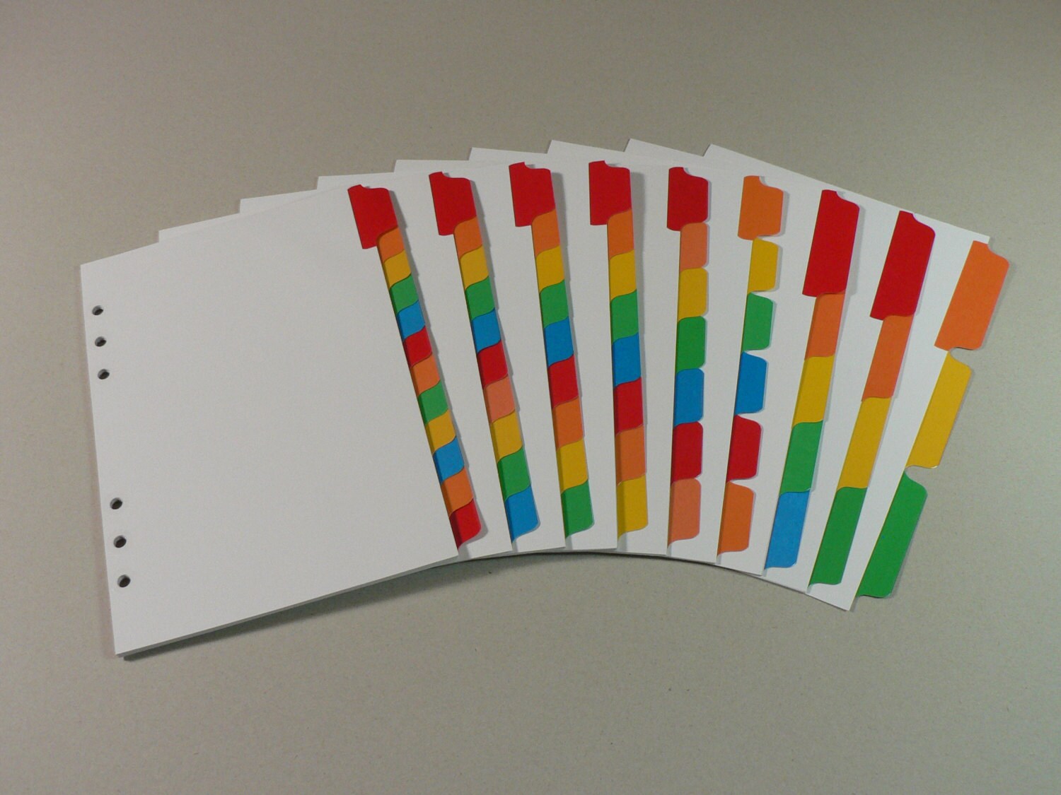 Filofax A5 Organiser Dividers With 10 Multicoloured Mylar Tabs Etsy