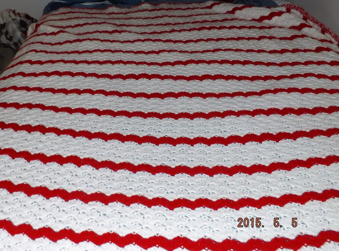 Candy Cane Throw Blanket See Details for pricing on different Etsy