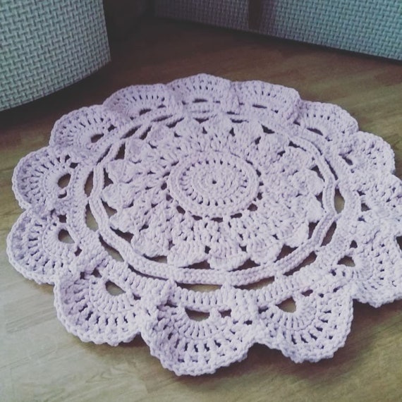 Runde Hakeln Teppich Hakeln Teppich Baumwolle Schnur Teppich Etsy