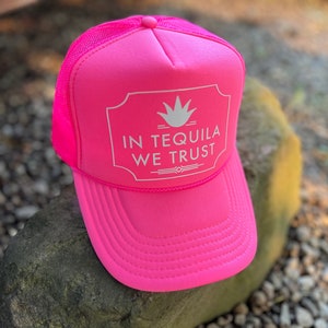 Tequila Trucker Hat, Trendy Trucker Hat with Adjustable Snapback, In Tequila We Trust, Vintage Trucker Hat, Funny Trucker Hat, Tequila Hat