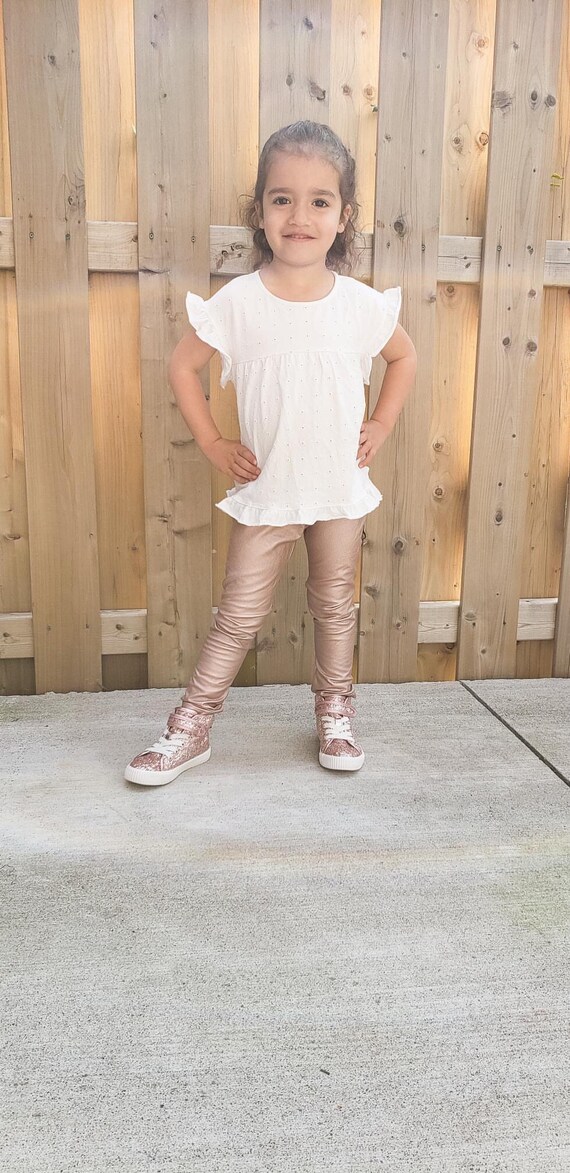 baby girl faux leather leggings