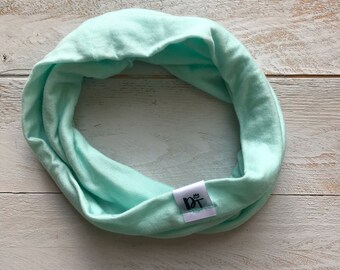 Mint Cotton Knit Baby Infinity Scarf – Toddler, Child