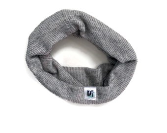 Infinity scarf/ baby scarf/ ribbed scarf/ grey infinity scarf/ toddler scarf/ baby boy scarf/ modern scarf/ grey ribbed scarf - Light Grey