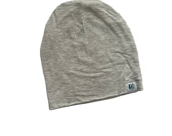 grey Beanie/ light grey beanie/ slouchy hat/ hipster beanie/ slouchy beanie/ trendy baby hat/ monochrome hat/ toddler beanie-  heather grey