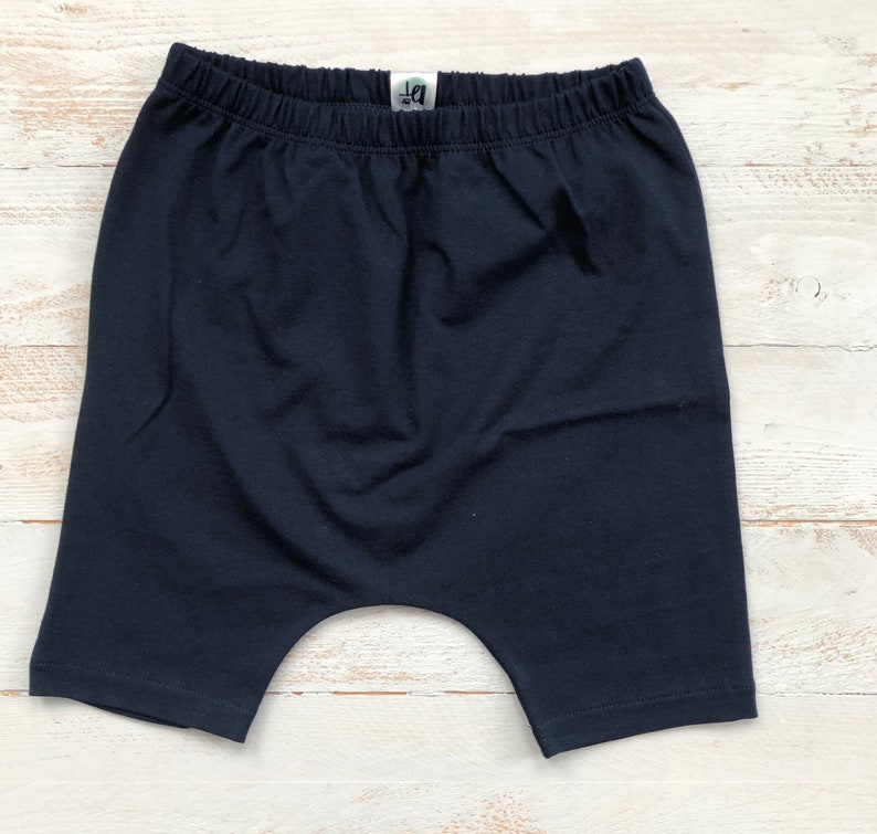 Harem Shorts/ Harem shorties/ navy blue shorts/ baby boy shorts shorts/ navy boy shorts/ toddler shorts/ baby shorts Navy image 1