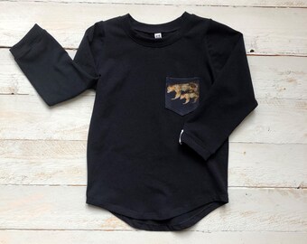 top/ modern Shirt/ summer t-shirt/ school uniform/ navy school shirt /rounded bottom/ Navy school Top/ baby tee/ boy t-shirt/ t-shirt- Bears