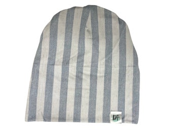 Slouchy Beanie/ slouchy hat/ beanie/ stripe hat/ baby hat/ toddler hat/ modern slouchy beanie/ stripes beanie/ hat - blue & white Stripes