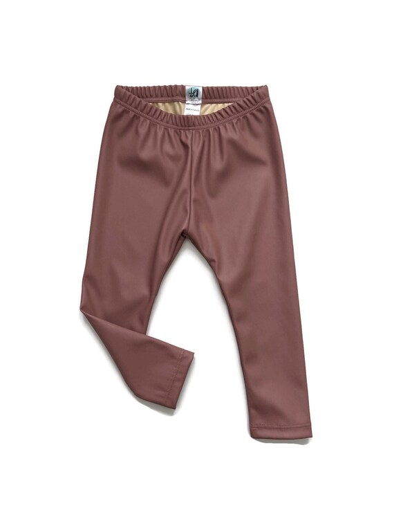 Kids faux cheap leather leggings