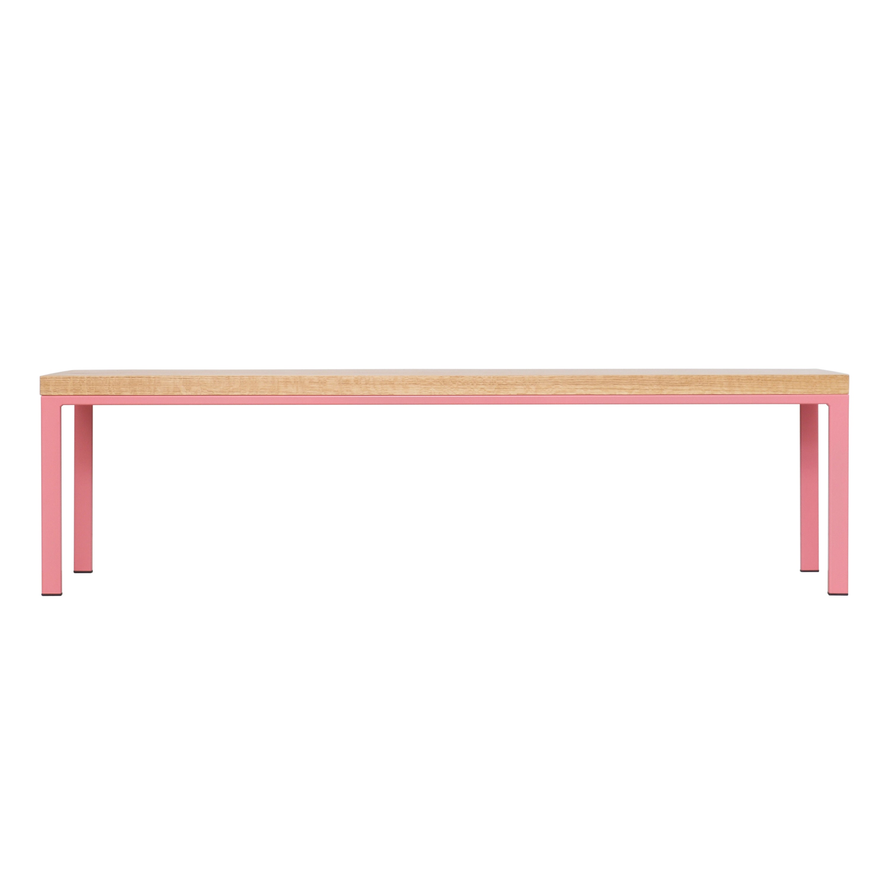 Banco de roble reciclado y acero SIMPELVELD Viejo Rosa | Etsy