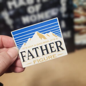 Proud Father Figure Hat Patch, Full Color UV Printed Leather