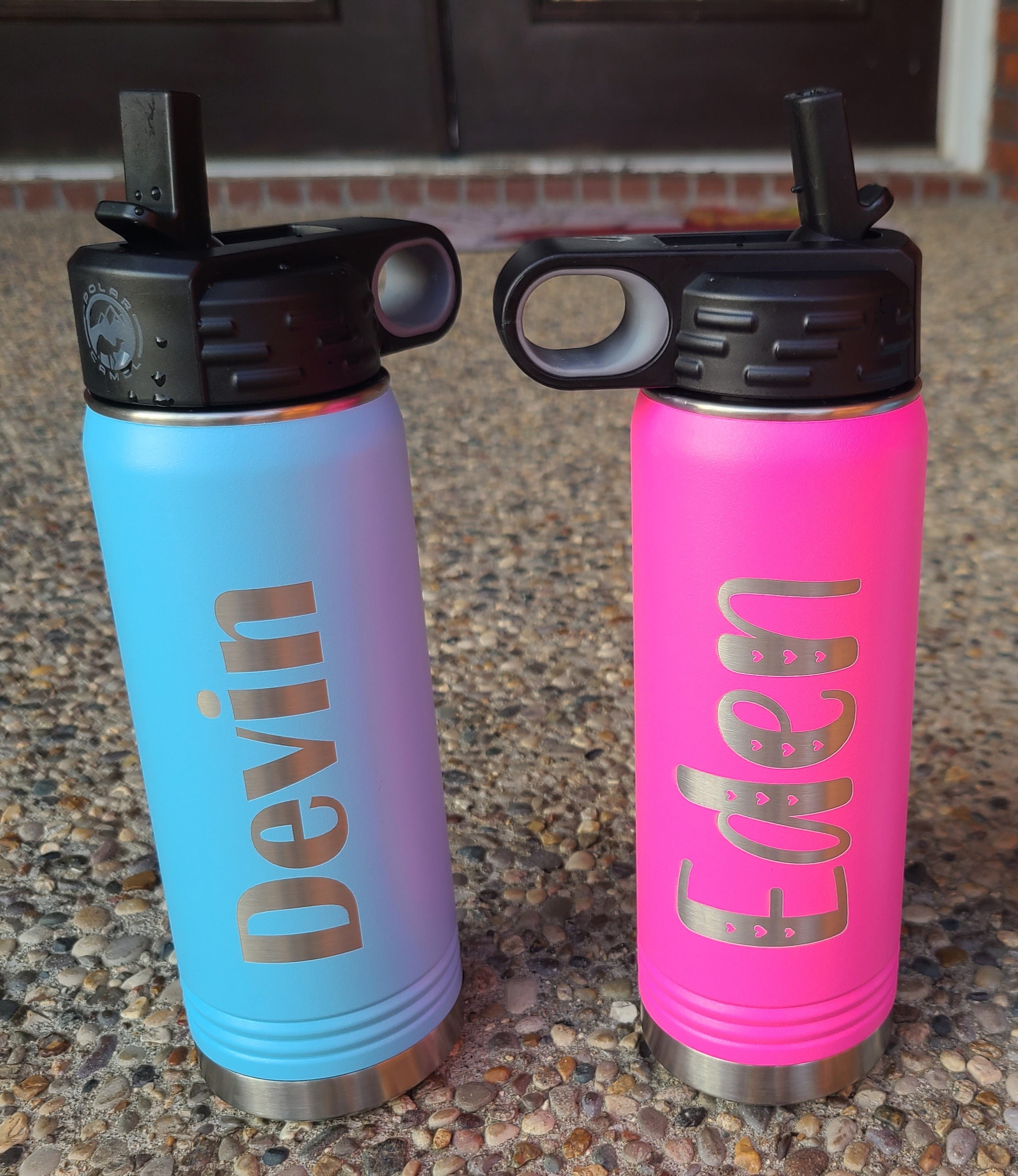 Personalized Water Bottle Stainless 20oz, Engraved Name Sports Bottle ...