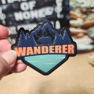 UV Printed Wanderer Hat Patch, Faux Leather