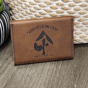 Titular de la tarjeta de visita de cuero marrón oscuro - Marrón oscuro - Marca de propietario de pequeña empresa, idea de CPA de regalo de graduación, envío gratuito
