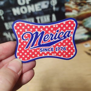 Patriotic American Spirit Trucker Hat Patch, UV Printed Faux Leather