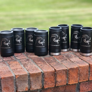 Bulk Business Logo Can Cooler Koozie - Available in Standard & Skinny Can Sizes, Engraved with Your Company Logo, Great Swag, Gifts, Goodies