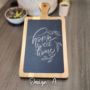 Home Sweet Home Slate Cutting Board, Housewarming Gift , Kitchen Decor, Southern Farmhouse Design - Pick your Design