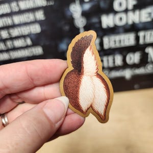 Deer Tail Faux Leather Hat Patch, UV Printed