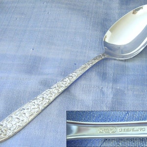 RARE Vintage New National Silver NSC Narcissus STERLING Silver Serving Spoon 8&quot;L *Free Shipping*
