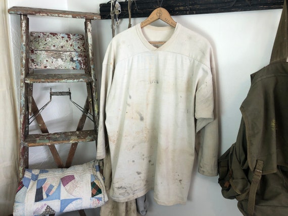 Distressed football shirt | 70s football Jersey |