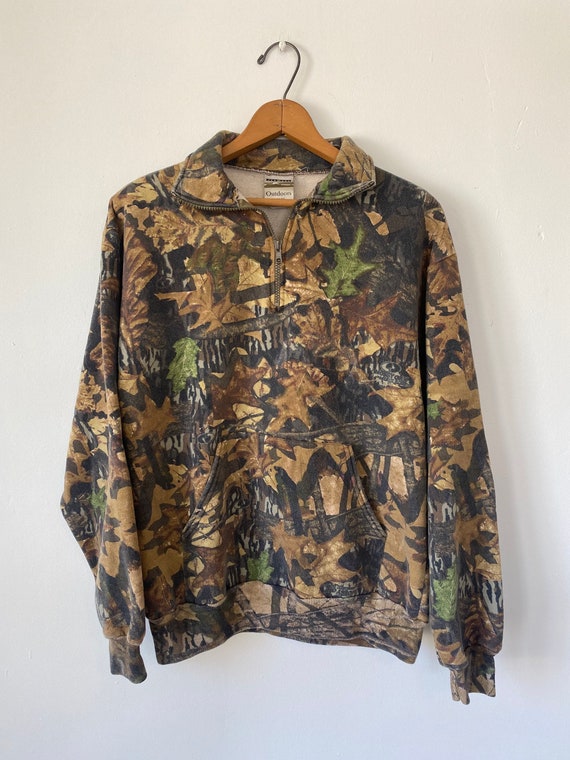 Quarter Zip Camo Pullover Vintage Camo 