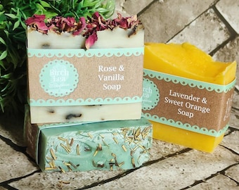 Soap special offer! Vegan soap, natural soap, Any 3 handmade soaps, multi-buy discount! Soap gift, artisan soap, plastic-free