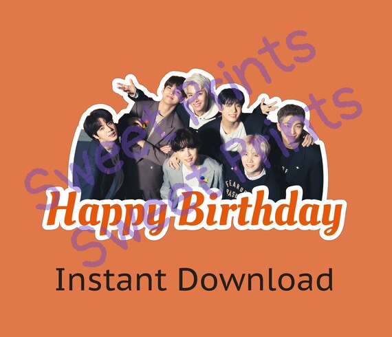 bts permission to dance cake toppers pdf instant download etsy canada